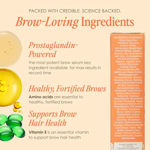 Grande Cosmetics GrandeBROW Brow Enhancing Serum, 1.5mL, 8-Week Supply