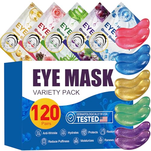 120 Pairs Under Eye Patches,Hydrating Eye Mask For Puffy Eyes &Dark Circles