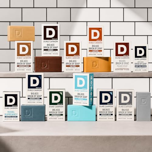 Duke Cannon Supply Co. Extra Large Bar Soap - Men's Natural Bar Soap With A Masculine Scent - Big American Bourbon Scented - All Skin Types - Hydrating Big Brick of Soap - Bourbon,10 oz