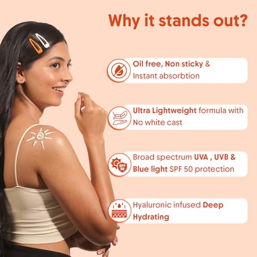 Aravi Organic Daily Oil-Free Body Sunscreen Lotion SPF 50 Broad Spectrum 80-Min Water Resistant | Niacinamide + Hyaluronic Acid + Copper Peptide | Reef Safe Vegan Oxybenzone Free | 6.76 Fl Oz
