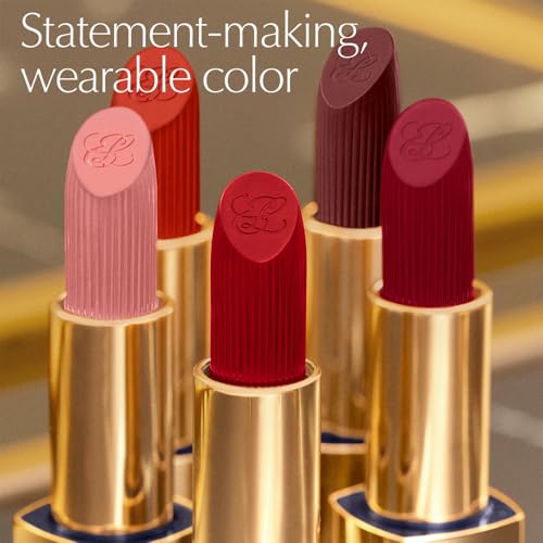 Estée Lauder Pure Color Long Lasting Cream Lipstick for Women with Cream Finish | Plumping & Nourishing 0.12 Ounce, 220 Powerful
