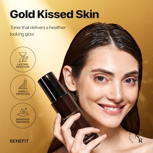 Nature Republic Ginseng Gold Silk Facial Toner | Hydrating Glow Toner, Niacinamide & Silk Amino Acid, Royal Jelly Extract, Korean Skin Care for All Skin Types 130 ml / 4.39 Fl. oz.