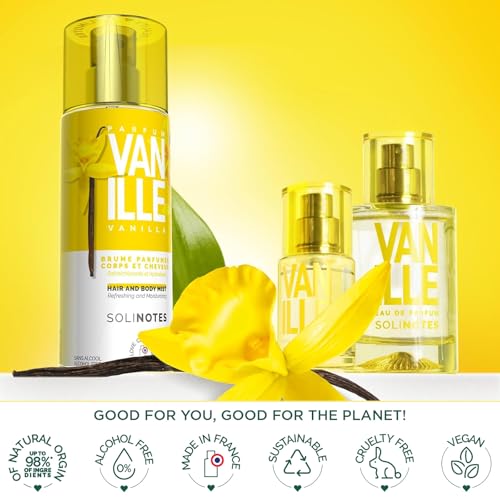 Solinotes Vanilla Body & Hair Mist, Perfumed Fragrance Spray, 250ml