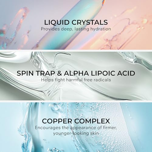 COSMEDIX Under Eye Serum for Dark Circles & Puffiness, Opti Crystal - Lifting & Firming Liquid Serum for Fine Lines & Wrinkles - Brightening, Moisturizing, & Hydrating Anti Aging Eye Puffy Bags Serum