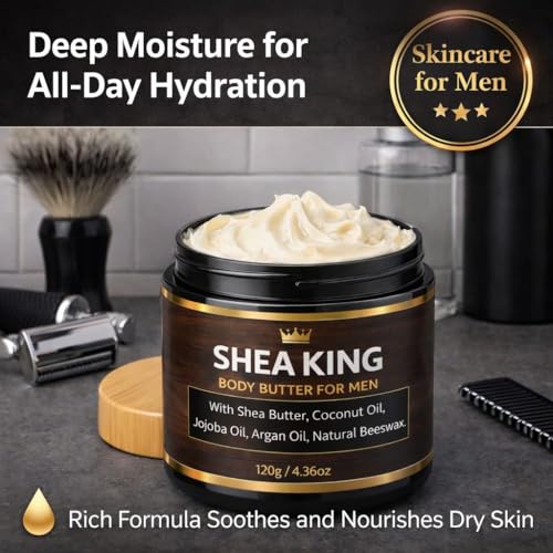 Body Butter for Men, Cologne Scented with Shea & Cocoa butter, for dry skin