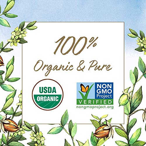Garden of Life Jojoba Oil 100% Organic & Pure Golden Jojoba Oil for Hair, Skin and Face - Cold Pressed Body Oil, Massage, or Use as a Carrier Oil for Making Lip Balms & Body Butters, 4 fl