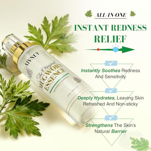 AIVNEY Mugwort Essence Toner Face Spray - Soothing Artemisia Extract Facial Mist - Calms Redness & Irritation - Sensitive Skin Clean Beauty, 200ml