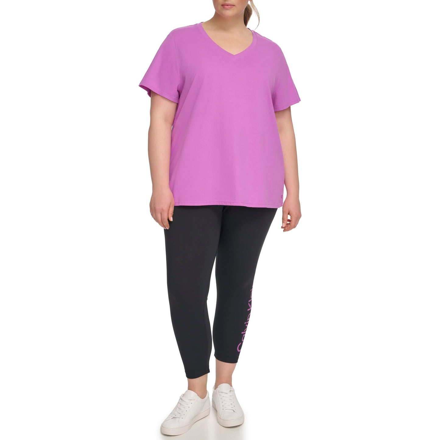 Calvin Klein Performance Women's Plus Active Crewneck T-Shirt, Lotus