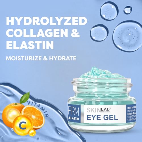 SKIN LAB Lift & Firm Eye Gel – Hydrating Gel Cream with Hyaluronic Acid for Under Eye Moisture & Smoothing, Lightweight Serum for Women & Men, 0.5 oz