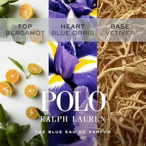 Ralph Lauren Polo Blue Eau de Parfum Aquatic Woody Mens Cologne - 4.2 Fl Oz