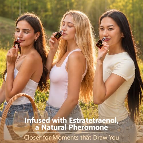 PUREU Pheromone Perfume for Women Roll On Vanilla Citrus Long Lasting Travel Size Vanilla Perfume Pheromones Oil for Women Fragrance Eau De Parfum, 0.34 Fl Oz/10ml, Made in USA