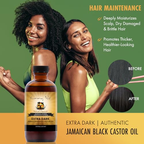 Sunny Isle Extra Dark Jamaican Black Castor Oil 4oz, Richer Thicker JBCO