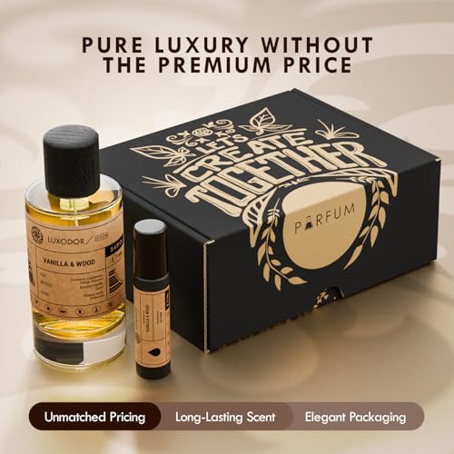 Luxodor Inspired by Althair Perfume for Men |Vanilla & Wood Eau de Parfum, 3.4 fl oz (100ml) | Long Lasting Fragrance | Vegan, Clean Ingredients