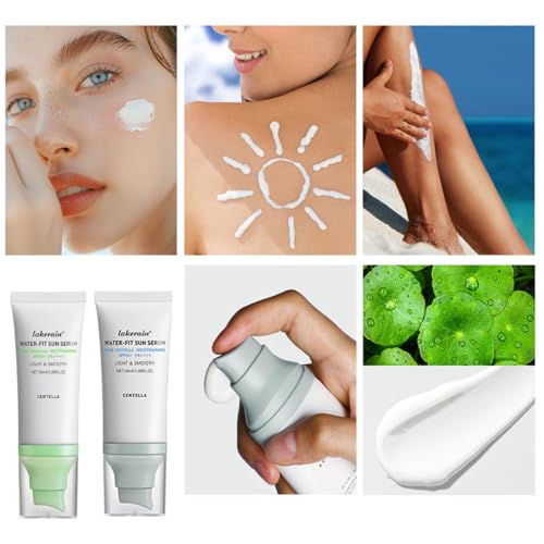 Centella Sunscreen SPF 50,Centella Hyalu Cica Water-Fit Sun Serum,Blue
