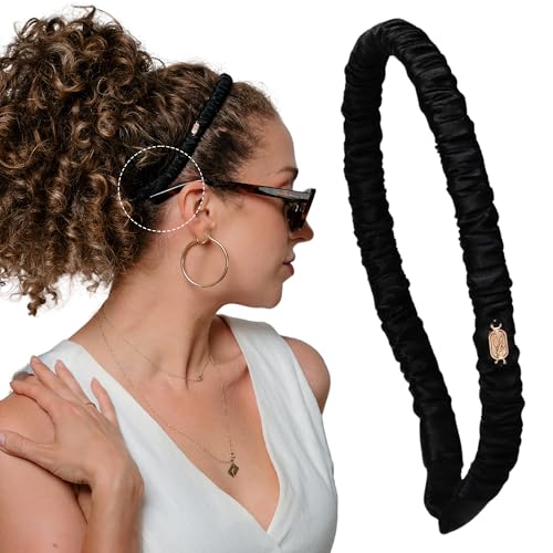Curlfriend Collective Onyx Comfort Curve Silk Headband for Women