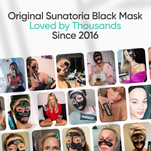 SUNATORIA Original Black Peel Off Face Mask – Charcoal Pore Mask – Helps Remove Excess Oil & Lift Away Surface Impurities – Botanical Extracts & Vitamins A, E, B5 – 2.04 fl oz