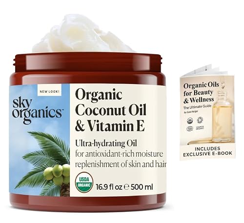 Sky Organics Organic Coconut Oil & Vitamin E 16.9oz - Ultra-Hydrating Oil