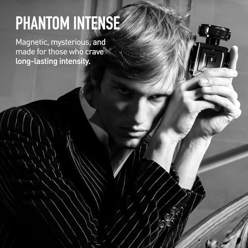 Rabanne Phantom Eau de Parfum for Men - Aromatic Ambery Perfume with Lavender, Orange Blossom & Vanilla - Long Lasting & Thrilling Refillable Fragrance Spray from Paris, 1.7 oz