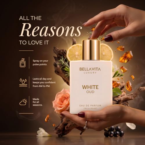 Bellavita Luxury White Oud Eau de Parfum | 100 ml | Unisex perfume