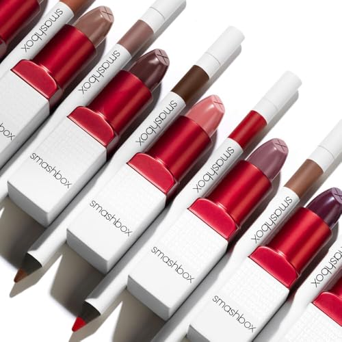 Smashbox Be Legendary Prime & Plush Lipstick | Creamy Satin Lipstick with Peptide-Infused Primer Oil Complex & Moisture-Boosting Ceramides, Literal Queen, 0.14 Ounce
