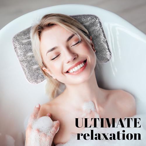 Glitter Gel Cooling Spa Pillow -Bathtub & Hot Tub Relaxation Cushion