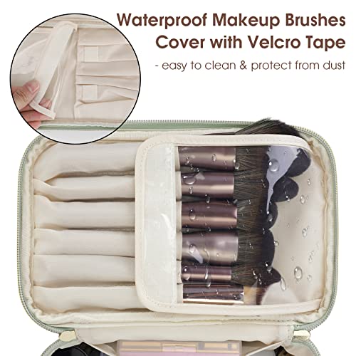 Wandering Nature Makeup Bag, Women Travel Make Up Vanity Case with Handle