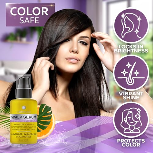 BELLISSO Scalp Serum - Dry and Itchy Dandruff Moisturizer Treatment for Women and Men - Advanced Care and Anti Itch Relief Tonic - 2 Fl Oz