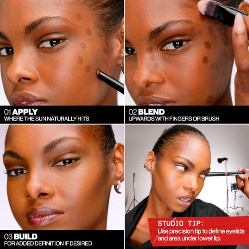 Smashbox Precision Contour Stick | Blendable Makeup Contouring Stick for Face, Eyes, Nose & Lips | Slim Slanted Tip for Precise Sculpting and All-Over Face Application, Light