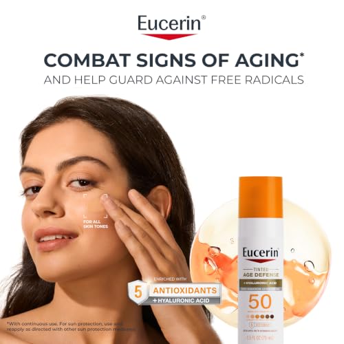 Eucerin Sun Age Defense Tinted Face Lotion SPF 50, 2.5 FL OZ