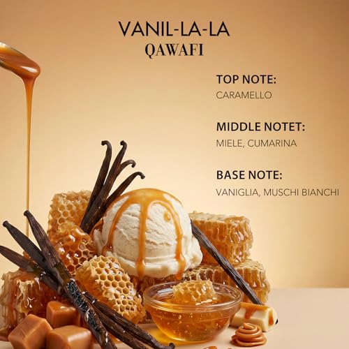 QAWAFI Voyage Vanille Eau de Parfum 1.7oz / 50ml Sweet Vanilla Gourmand Perfume for Women, Creamy Caramel & Milk Scent, Long Lasting Warm Cozy Fragrance, Vegan & Cruelty-Free