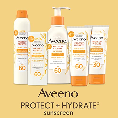 Aveeno Protect + Hydrate SPF 60 Face Sunscreen, Prebiotic Oat, 2 fl oz