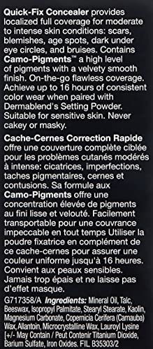 Dermablend Quick Fix Full Coverage Cream Concealer Stick , Fast & Easy Pecision Coverage with all day Hydration, Multi-tasking concealer for Dark Circles, Acne, and Scars