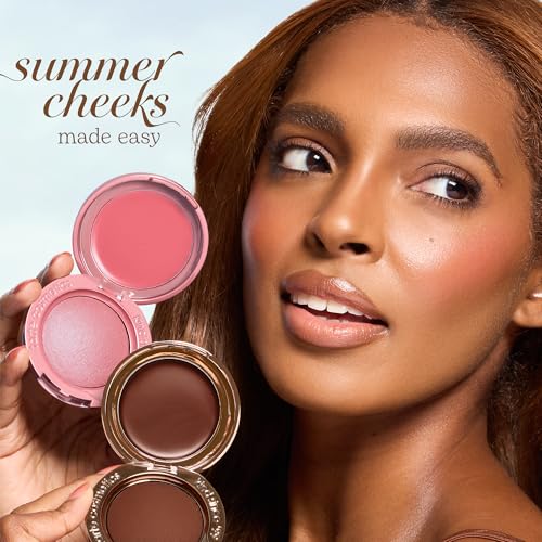 tarte macaron sculpt & bronze duo – 2-in-1 Cream + Baked Powder Bronzer, Contour Powder Face Makeup, Peptides and Hyaluronic Acid Hydrates & Plumps, vegan & cruelty-free, full size, brown sugar