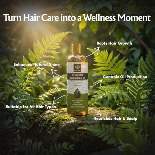 Ayurvedic Multipurpose Hair Oil - Combats Dandruff & Hair Fall with 21 Natural Indian Herbs for Men & Women (100ml)