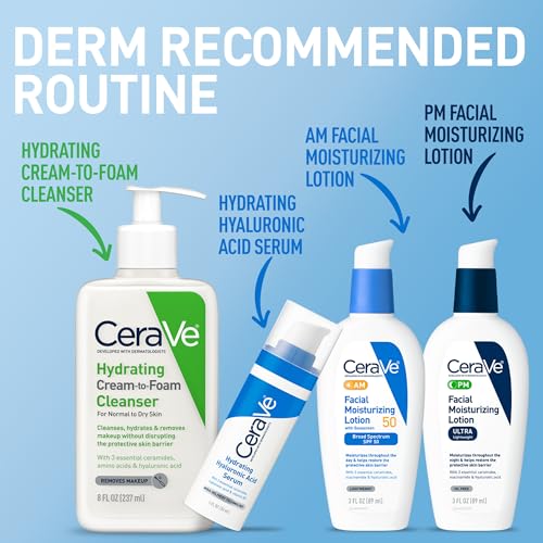 CeraVe Hyaluronic Acid Serum for Face, Hydrating Serum for Dry Skin, 1oz
