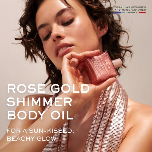 NUXE Floral Shimmer Body Oil, Floral Scented Dry Oil Moisturizer, 1.6 Fl Oz