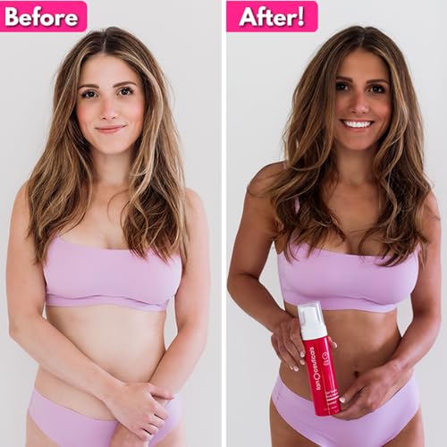 Tanceuticals Express Self Tanning Body Mousse - Fast Acting Self Tan Foam - Develops in 1-4 Hours, Natural Looking, Vegan & Cruelty Free - Sunless Tanner with Acai Berry, Pomegranate & Argan Oil