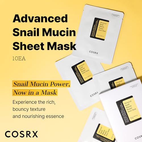 COSRX Snail Mucin Sheet Mask 10 EA with Snail Mucin Serum