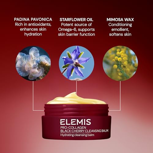 ELEMIS Pro-Collagen Black Cherry Cleansing Balm,3-in-1 Facial Cleanser,100g
