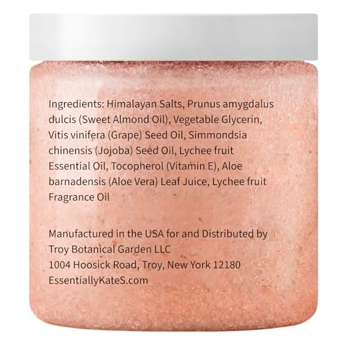 Himalayan Salt Body Scrub with Almond Oil, Exfoliating Mineral Formula, 10 oz