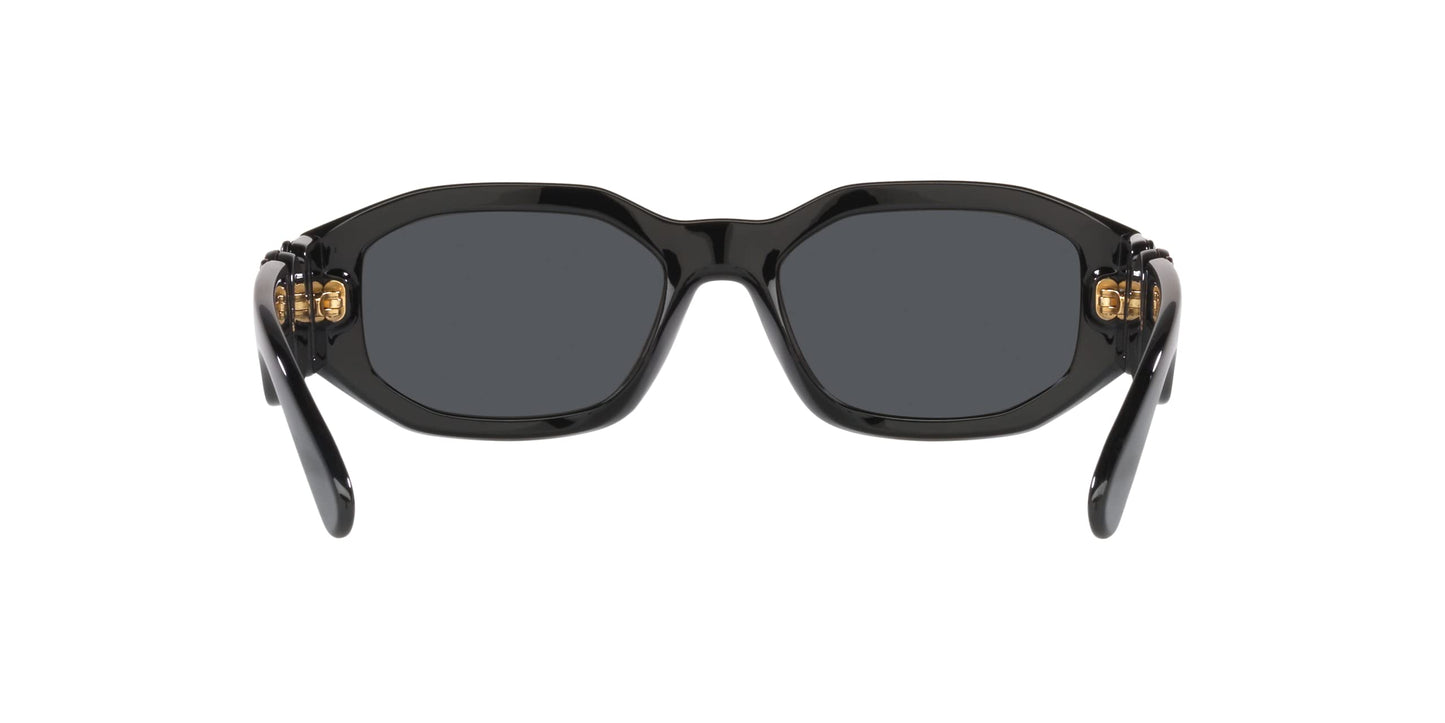 Versace Unisex Sunglasses Black Frame, Dark Grey Lenses, 53MM