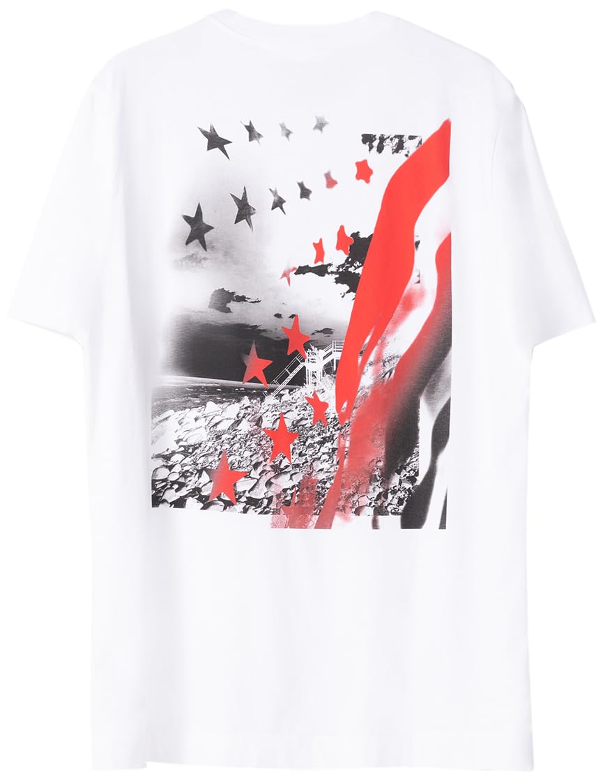 1017 ALYX 9SM, Minimal Logo Graphic Printed Crewneck T-Shirt, Xl, White