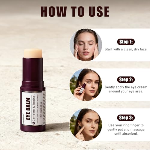 Caffeine & Retinol Eye Stick with Niacinamide for Under Eye Care, Eye Bags
