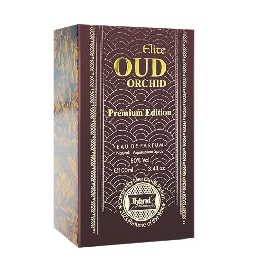 Hybrid & Company Elite Oud Orchid Premium Edition Modern Scent Mens Perfume,3.4 Fl Oz