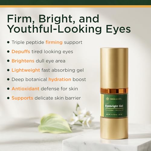 Tree of Life - Anti-Aging Eye Gel Cream - Hydrate Dark Circles - 0.5 Fl Oz