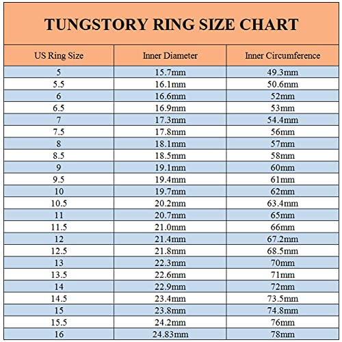 10mm Silver Tungsten Rings for Men Steampunk Gear & Wood Inlay Size 14