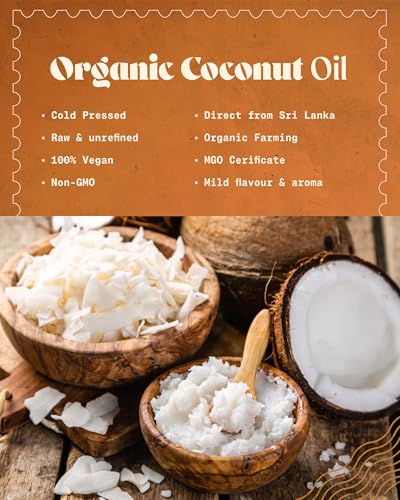 NaturaleBio Organic Virgin Coconut Oil 32 fl oz Raw Cold Pressed for Skin, Hair, Moisturizer, Massage, Body, Hand, Cream, Vegan Butter Alternative, Ideal Lotion, Perfect Care