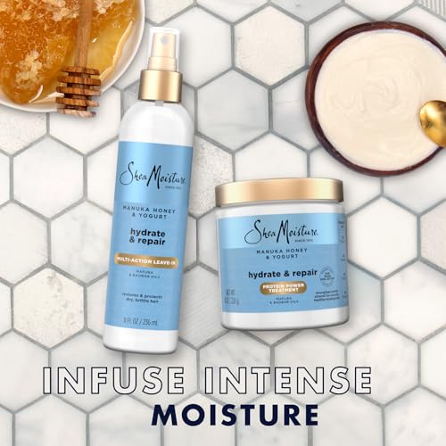 SheaMoisture Leave-In Conditioner + Mask, Manuka Honey & Yogurt, 8 Oz Ea