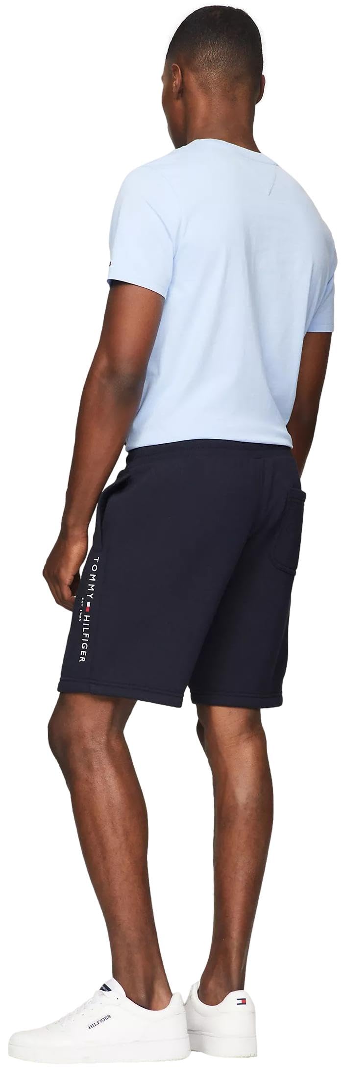 Tommy Hilfiger Men's Embroidered Tommy Logo Sweatshort, Navy, L