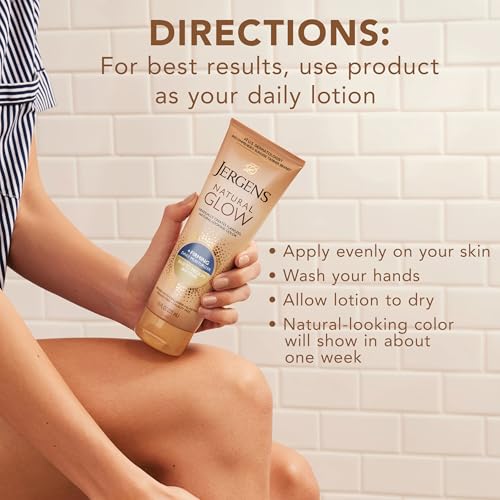 Jergens Natural Gradual Glow Bundle Pack: Daily Moisturizer +Firming 7.5fl oz and SPF20 Face Moisturizer 2fl oz, Fair to Medium